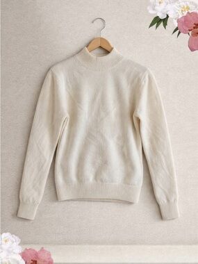 White Knit Sweater Ragan (S)